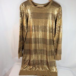 MICHAELMichael Kors Gold & bronze Sequin dress S